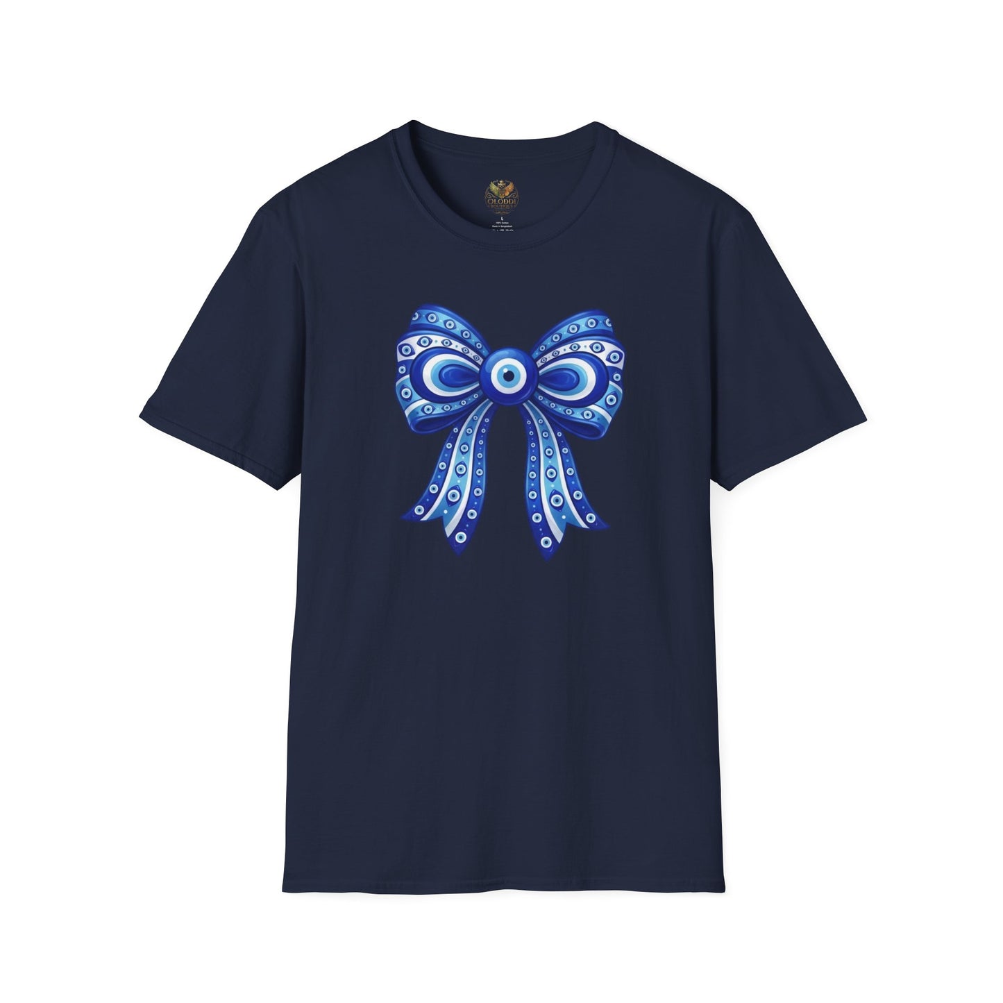 Blue Evil Eye Bow T-Shirt | Nazar Protection Graphic Tee