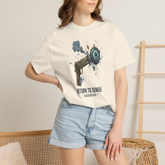 Return To Sender Graphic Tee — Evil Eye Street Art Print