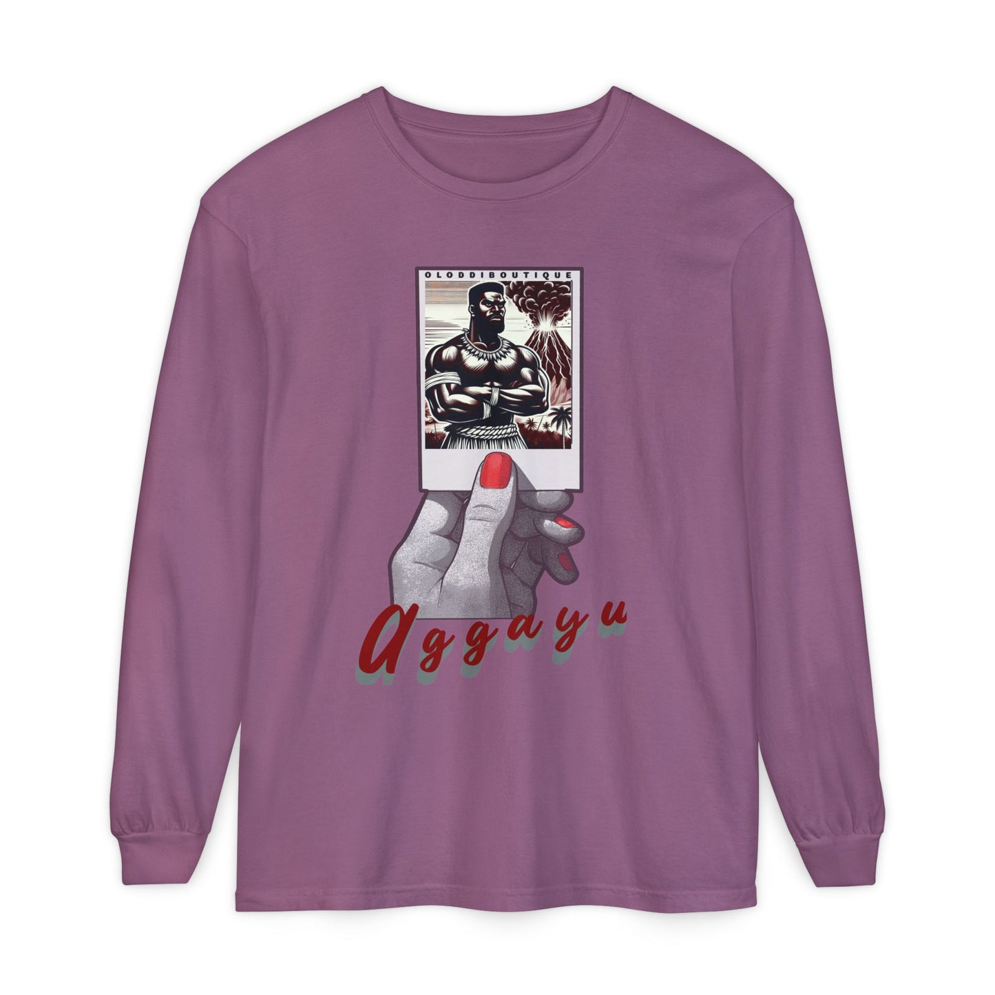 Polaroid Aggayú (Agayu) Long Sleeve Tee for Devotee & Godparent! Orisha Polaroid Collection