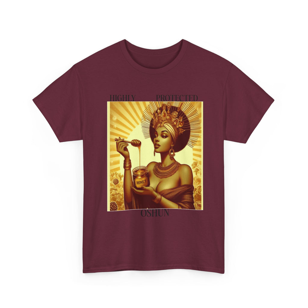 Highly Protected Oshun Tee, Spiritual T-Shirt, Goddess Apparel, Affirmation Shirt, Gift for Her, Boho Style Clothing
