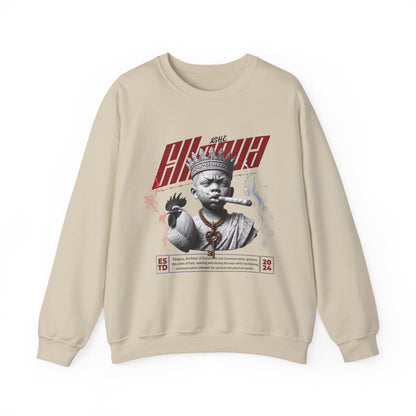 Eleggua "Ruler of All Paths" Marble Style Sweatshirt – Gift for Devotee or Godparent