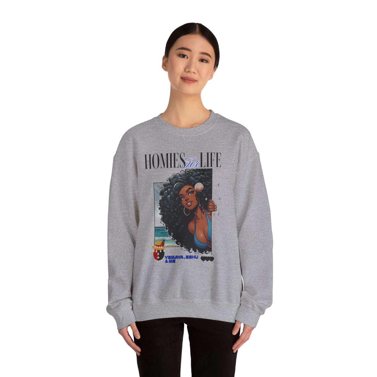 Homies for Life, YEMAYA,ESHU ,Me Sweatshirt, Gift for Godparent or Devotee!