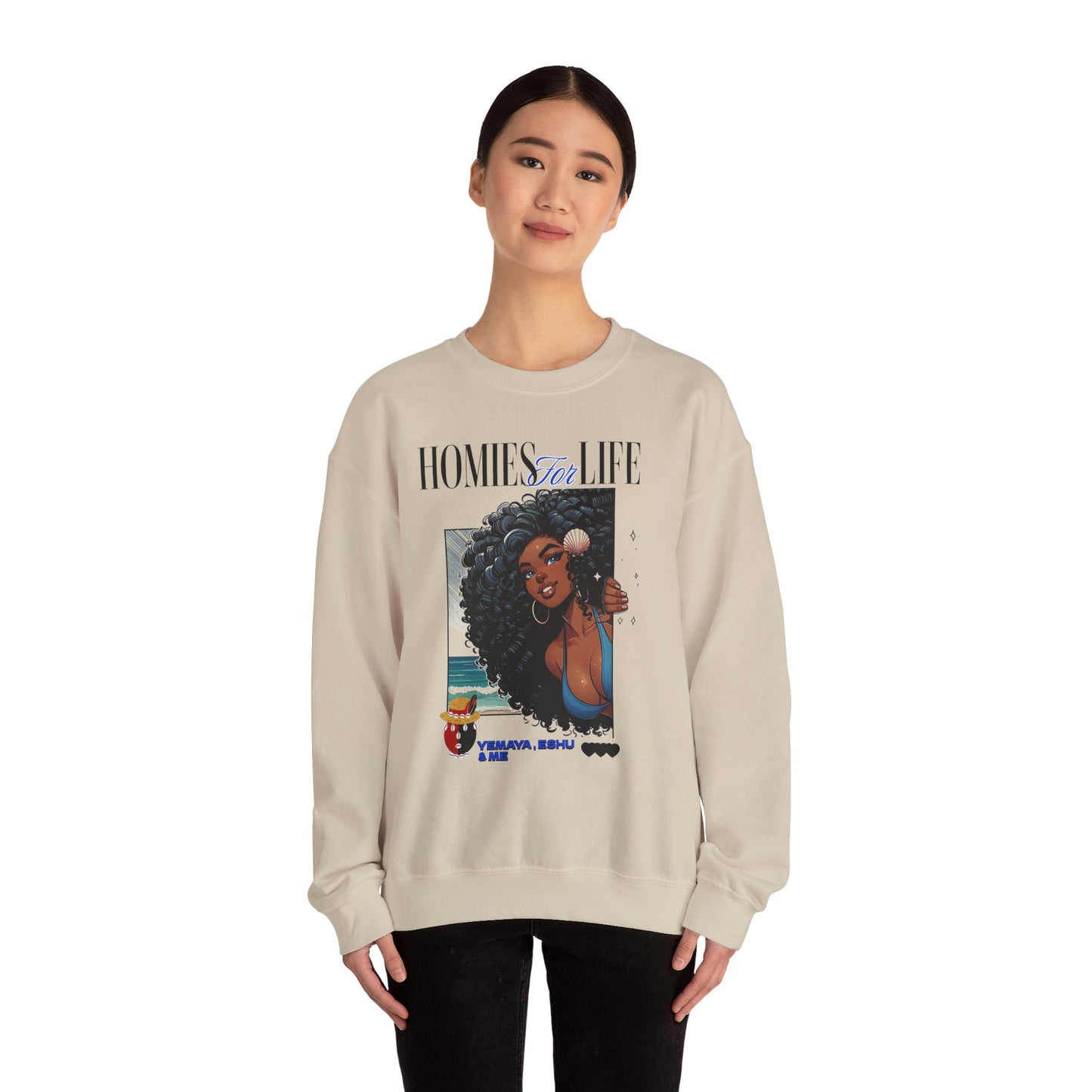 Homies for Life, YEMAYA,ESHU ,Me Sweatshirt, Gift for Godparent or Devotee!