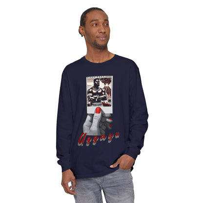 Polaroid Aggayú (Agayu) Long Sleeve Tee for Devotee & Godparent! Orisha Polaroid Collection
