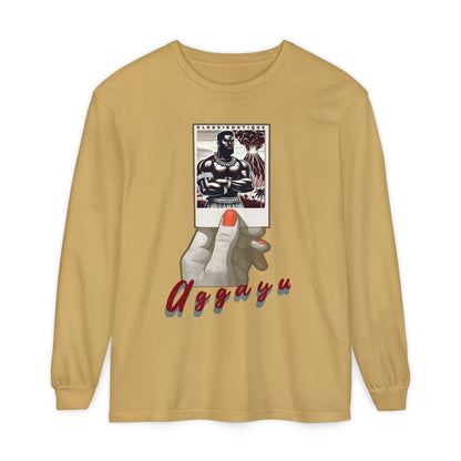 Polaroid Aggayú (Agayu) Long Sleeve Tee for Devotee & Godparent! Orisha Polaroid Collection