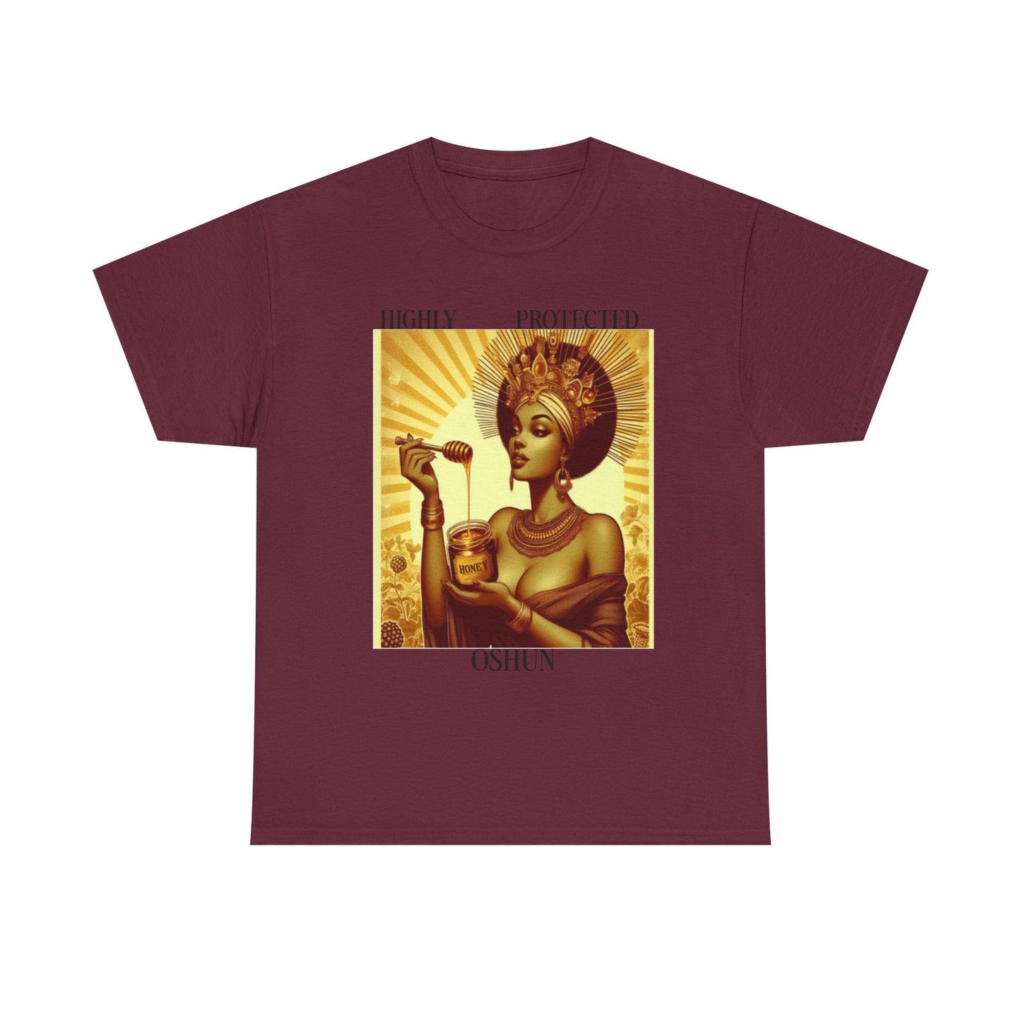 Highly Protected Oshun Tee, Spiritual T-Shirt, Goddess Apparel, Affirmation Shirt, Gift for Her, Boho Style Clothing