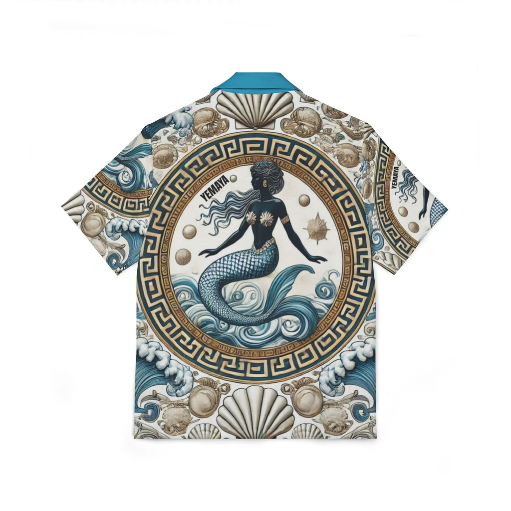 Orisha YEMAYA Hawaiian Style, Button down Shirt! Gift for Godparent or Devotee!