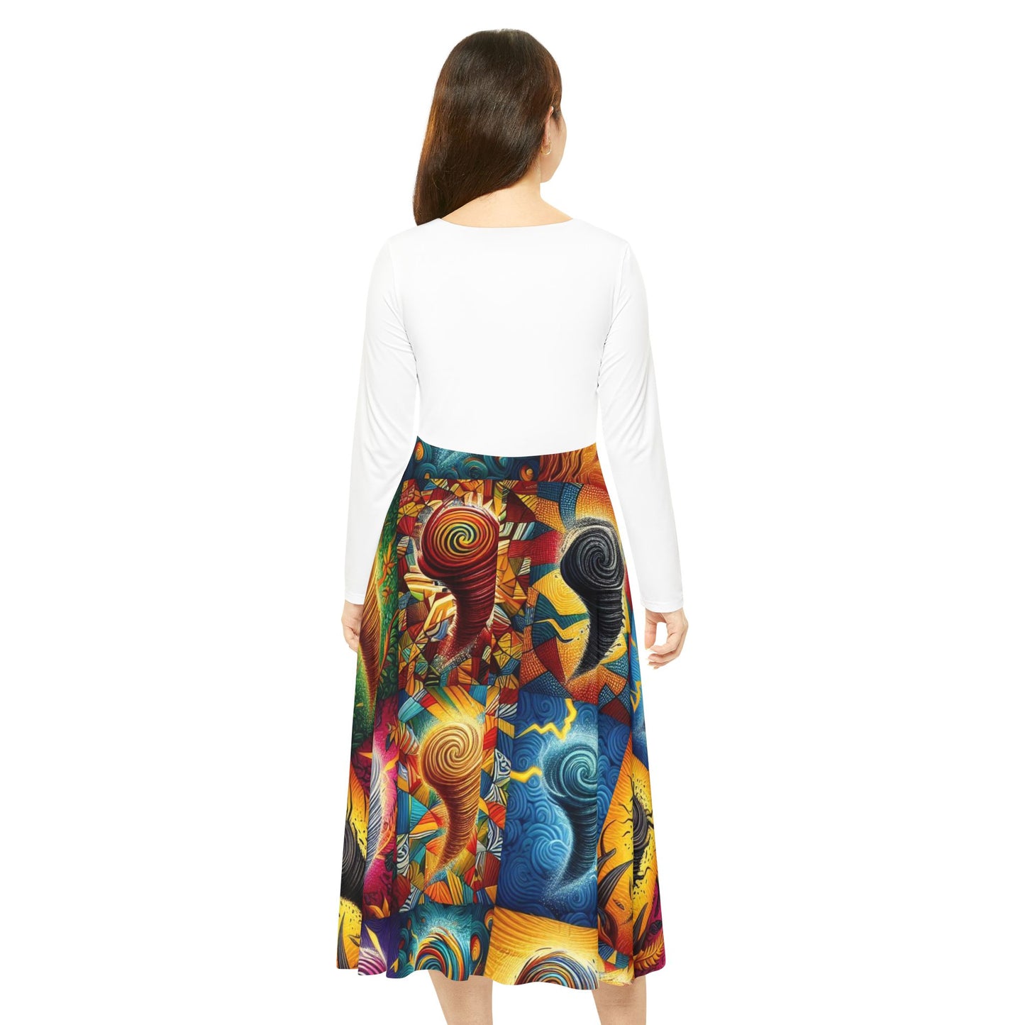 Maferefun OYA YANSA Long Sleeve Dress!Gift for Devotee or Godparent! Fall/Winter Lucumi based Oya yansa Ladies Dress!
