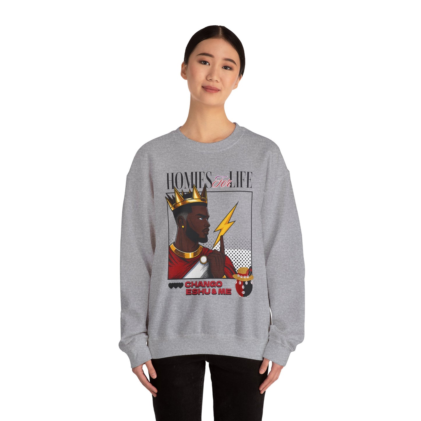 Homies for Life, CHANGO, ESHU, and Me Sweatshirt, Gift for Godparent or Devotee!