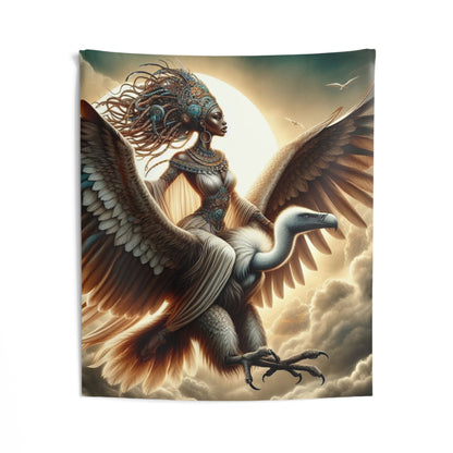 Orisha Oshun KOLE "Beauty & the Vulture" Altar Tapestry! Sacred Space Tapestry dedicated to Oshun Kole! gift for Godarent or Devotee!