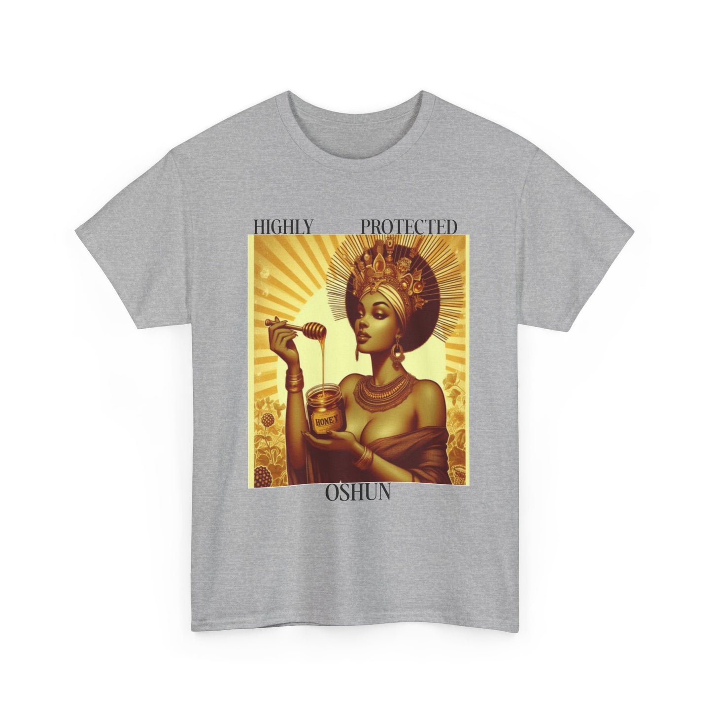 Highly Protected Oshun Tee, Spiritual T-Shirt, Goddess Apparel, Affirmation Shirt, Gift for Her, Boho Style Clothing