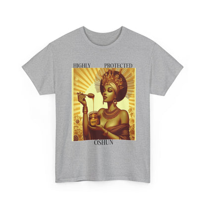 Highly Protected Oshun Tee, Spiritual T-Shirt, Goddess Apparel, Affirmation Shirt, Gift for Her, Boho Style Clothing