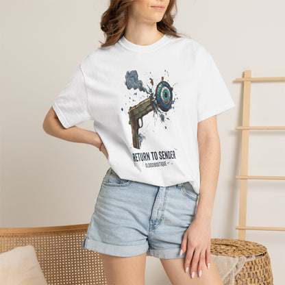 Return To Sender Graphic Tee — Evil Eye Street Art Print
