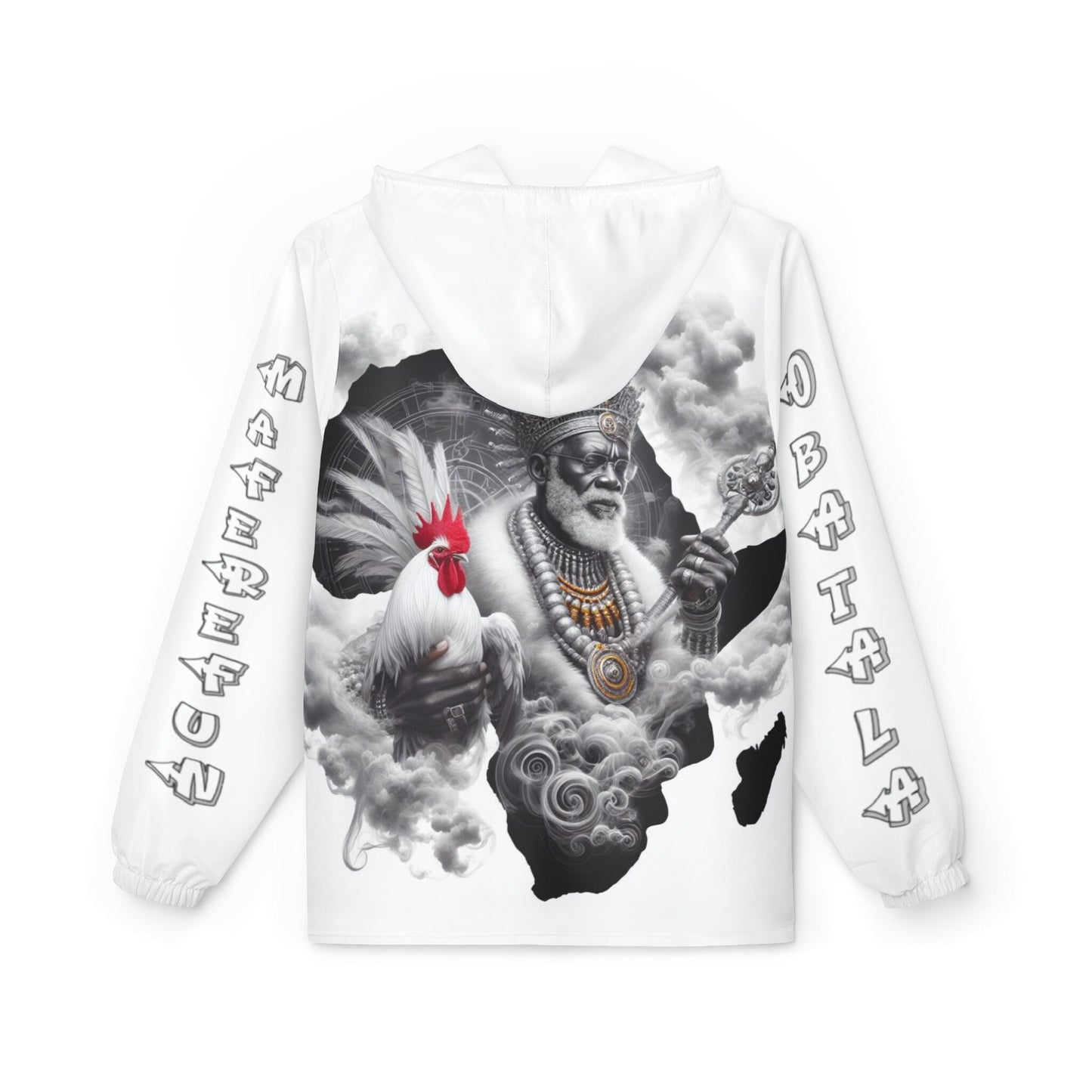 Maferefun OBATALA white Jacket! Obatala "king of Africa" Urban style WHITE jacket, Lucumi Tradition Obatala Stylish Windbreaker Ashe Jacket