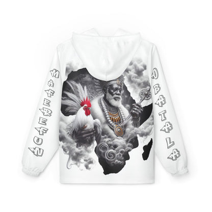 Maferefun OBATALA white Jacket! Obatala "king of Africa" Urban style WHITE jacket, Lucumi Tradition Obatala Stylish Windbreaker Ashe Jacket
