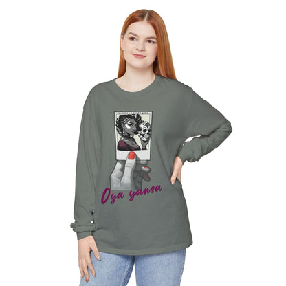 Polaroid Oya Long Sleeve Tee for Devotee & Godparent, Orisha Polaroid Collection