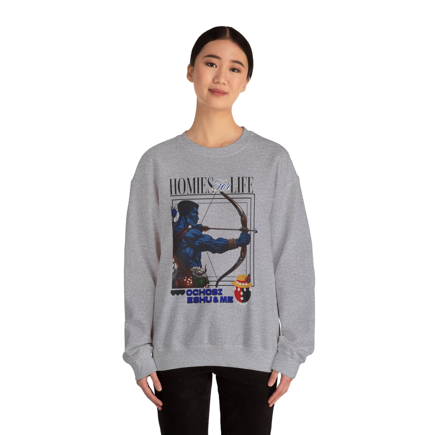 Homies for Life, OCHOSI, ESHU, and Me Sweatshirt, Gift for Godparent or Devotee!