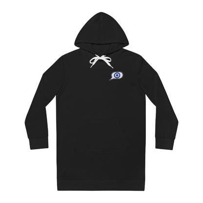 Copy of Copy of Copy of Evil Eye Lace-Up Hoodie Dress — Blue Nazar Charm Back Print