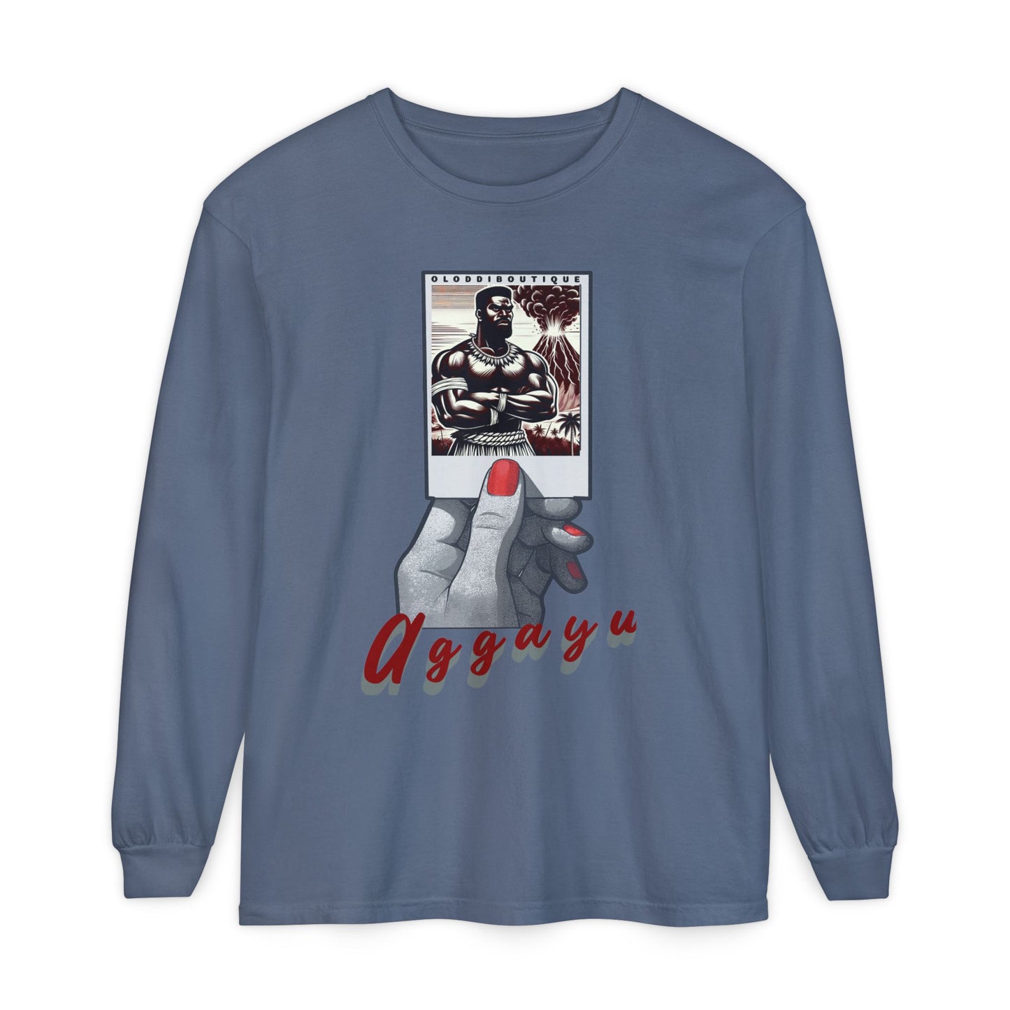 Polaroid Aggayú (Agayu) Long Sleeve Tee for Devotee & Godparent! Orisha Polaroid Collection
