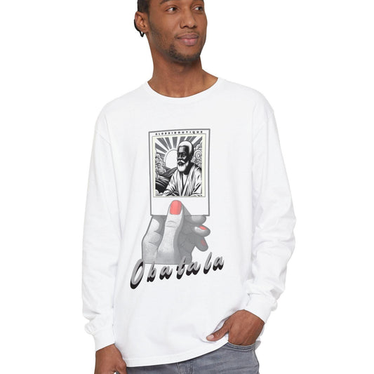 Polaroid Obatala Long Sleeve Tee for Devotee & Godparent ! Orisha Polaroid Collection