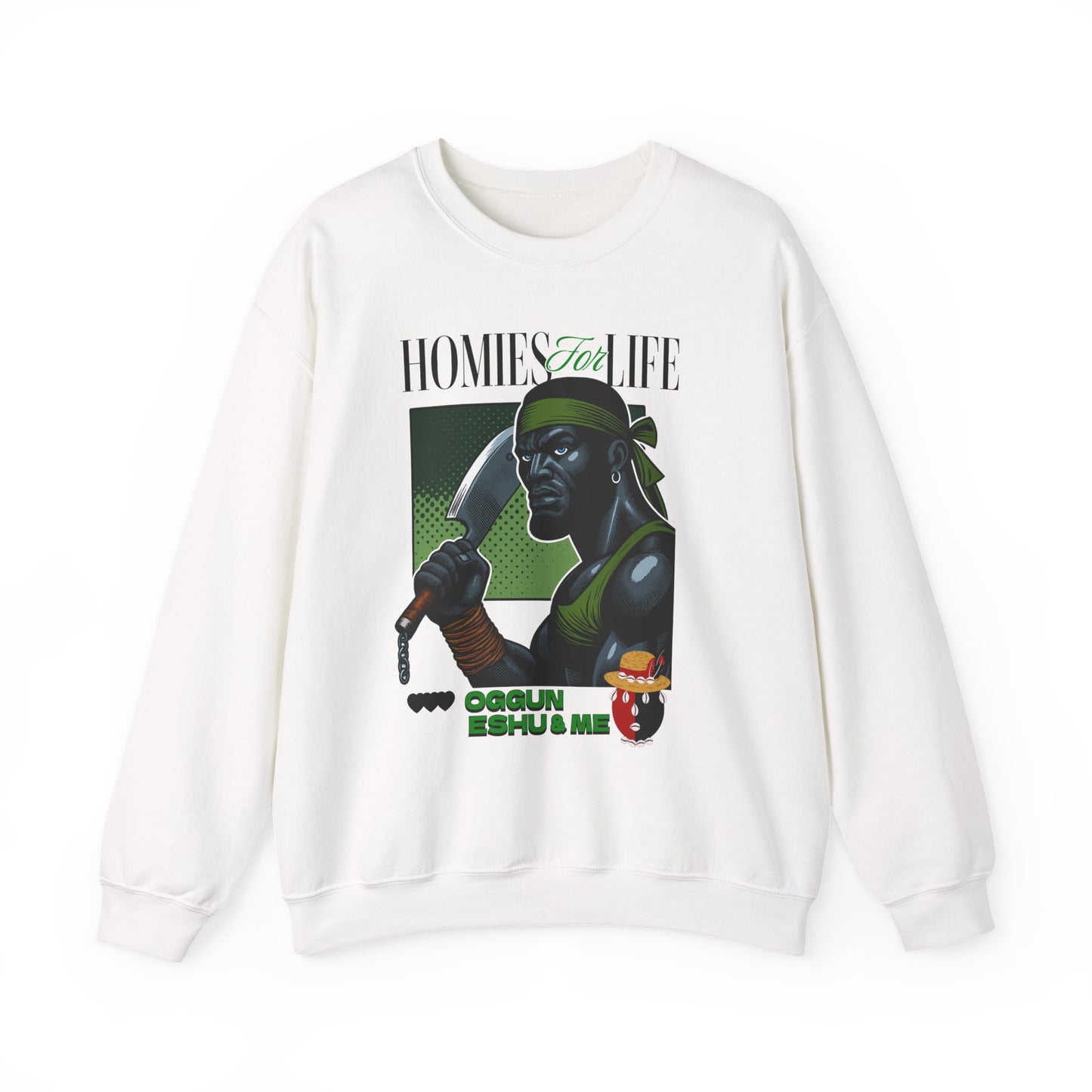 Homies for Life, OGGUN, ESHU and Me Sweatshirt, Gift for Godparent or Devotee!