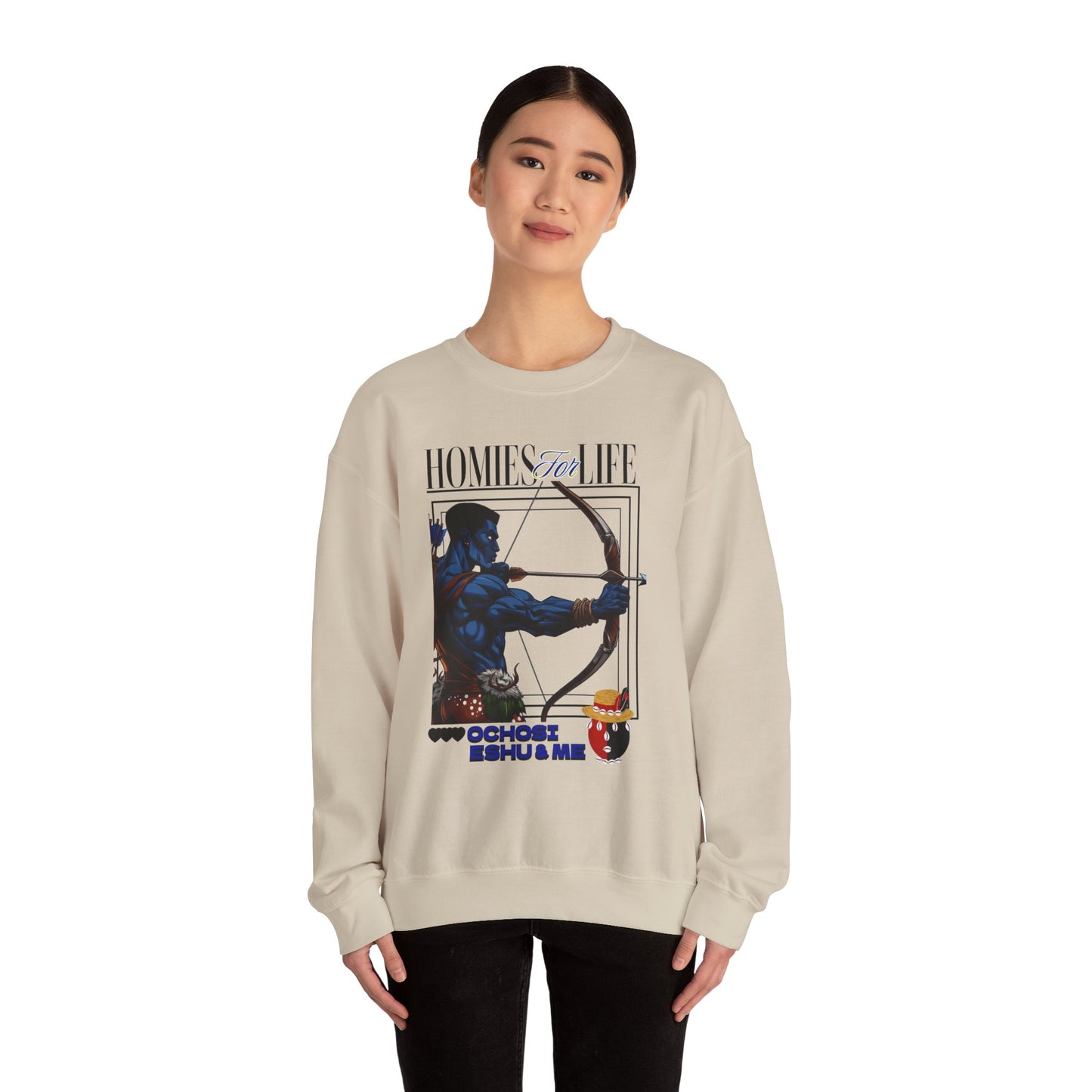 Homies for Life, OCHOSI, ESHU, and Me Sweatshirt, Gift for Godparent or Devotee!