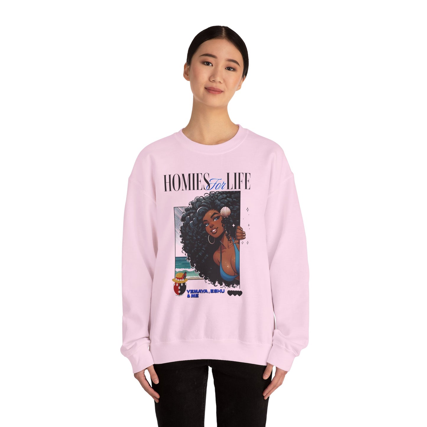 Homies for Life, YEMAYA,ESHU ,Me Sweatshirt, Gift for Godparent or Devotee!