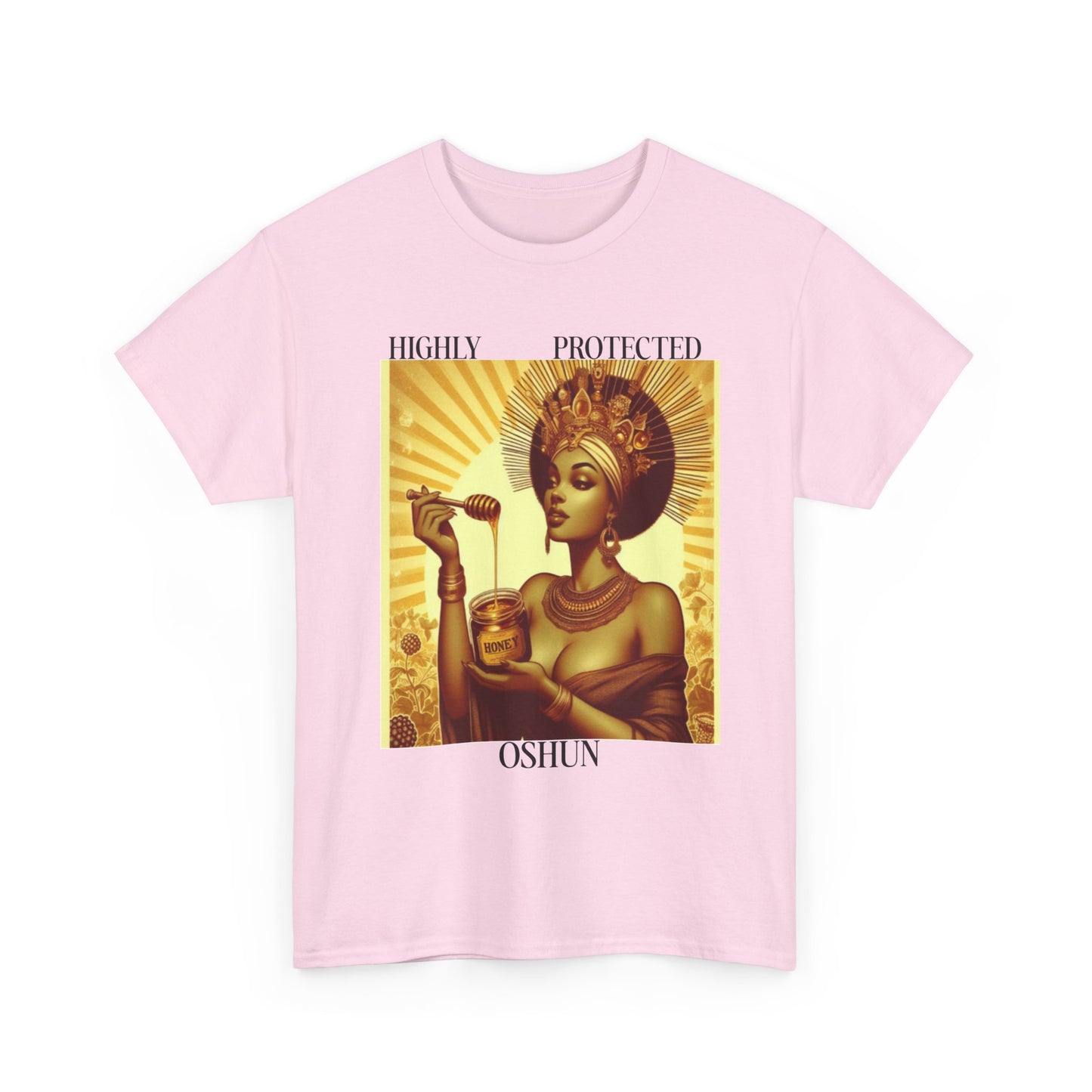 Highly Protected Oshun Tee, Spiritual T-Shirt, Goddess Apparel, Affirmation Shirt, Gift for Her, Boho Style Clothing