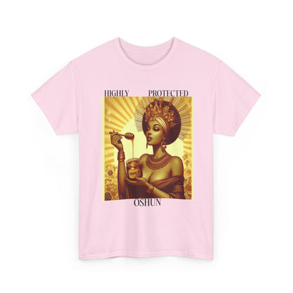 Highly Protected Oshun Tee, Spiritual T-Shirt, Goddess Apparel, Affirmation Shirt, Gift for Her, Boho Style Clothing