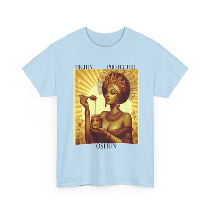 Highly Protected Oshun Tee, Spiritual T-Shirt, Goddess Apparel, Affirmation Shirt, Gift for Her, Boho Style Clothing