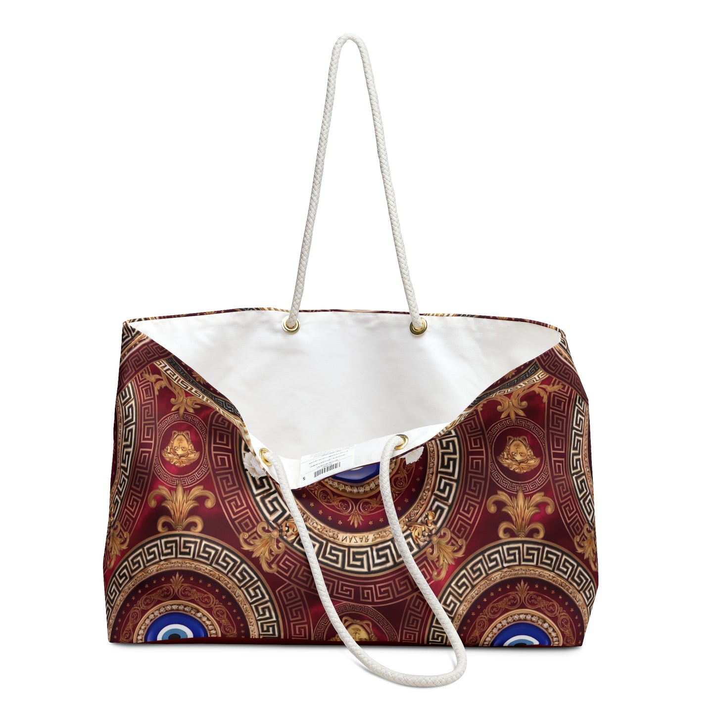 Nazar Evil Eye Weekender Bag — Crimson