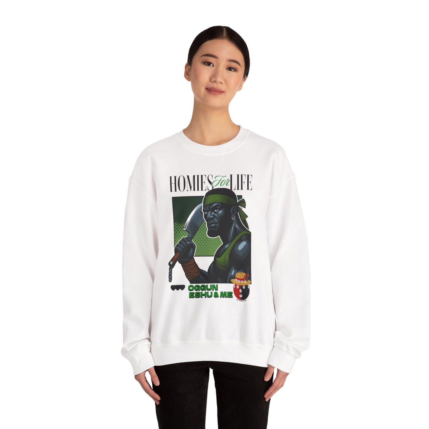 Homies for Life, OGGUN, ESHU and Me Sweatshirt, Gift for Godparent or Devotee!