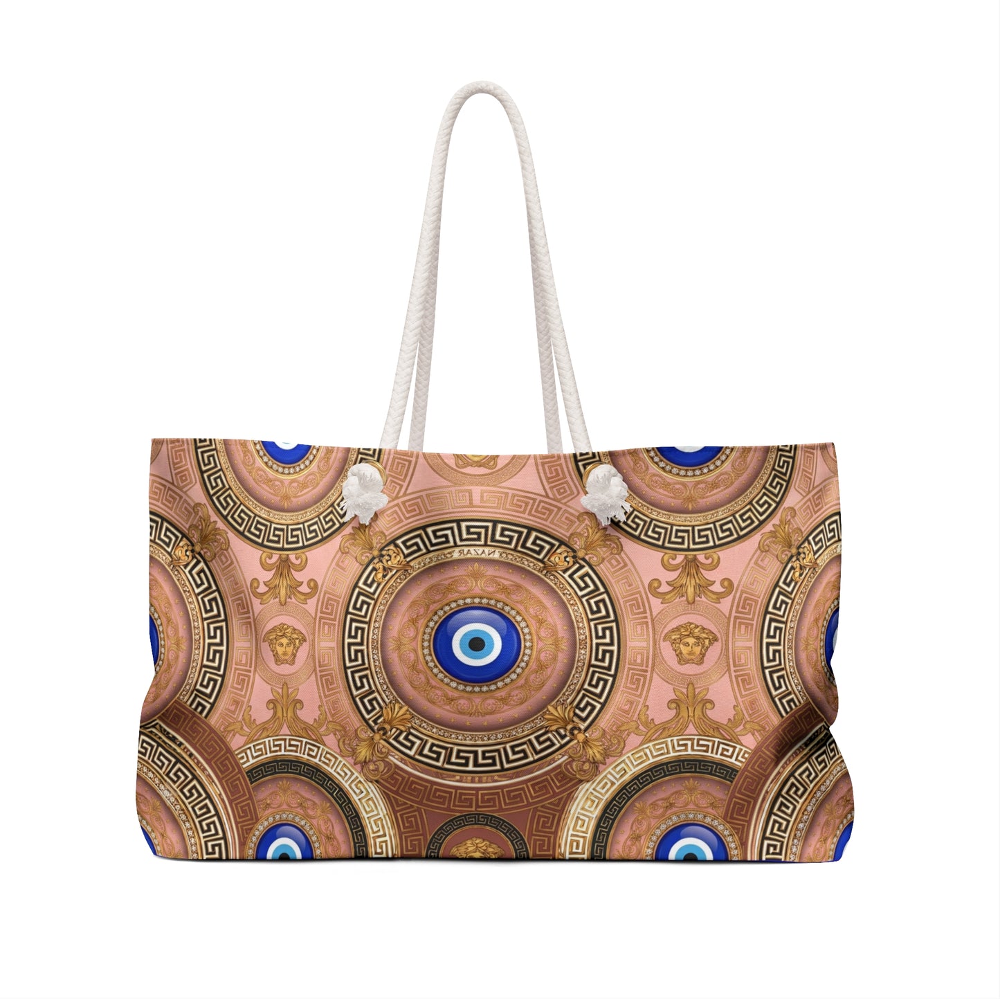 Nazar Evil Eye Weekender Bag — Rose Blush