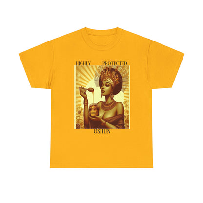 Highly Protected Oshun Tee, Spiritual T-Shirt, Goddess Apparel, Affirmation Shirt, Gift for Her, Boho Style Clothing