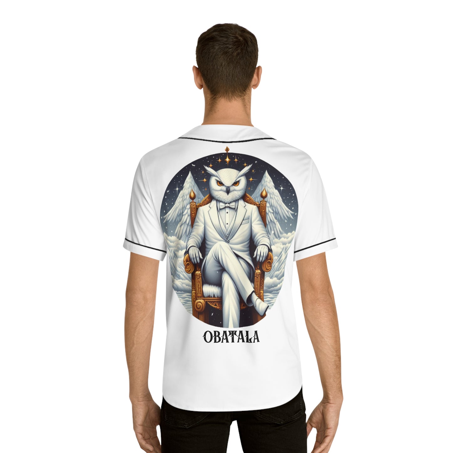 Ashe OBATALA Owl Jersey, Orisha based Urban Style Obatala cool Owl On Throne Jersey!