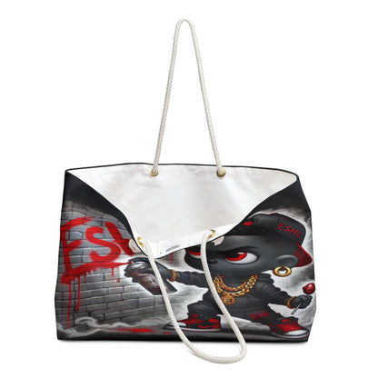 Street Art inspired Orisha ESHU Ladies Weekender Bag! On the Go Eshu bag! Gift for Devotee or Godparent!