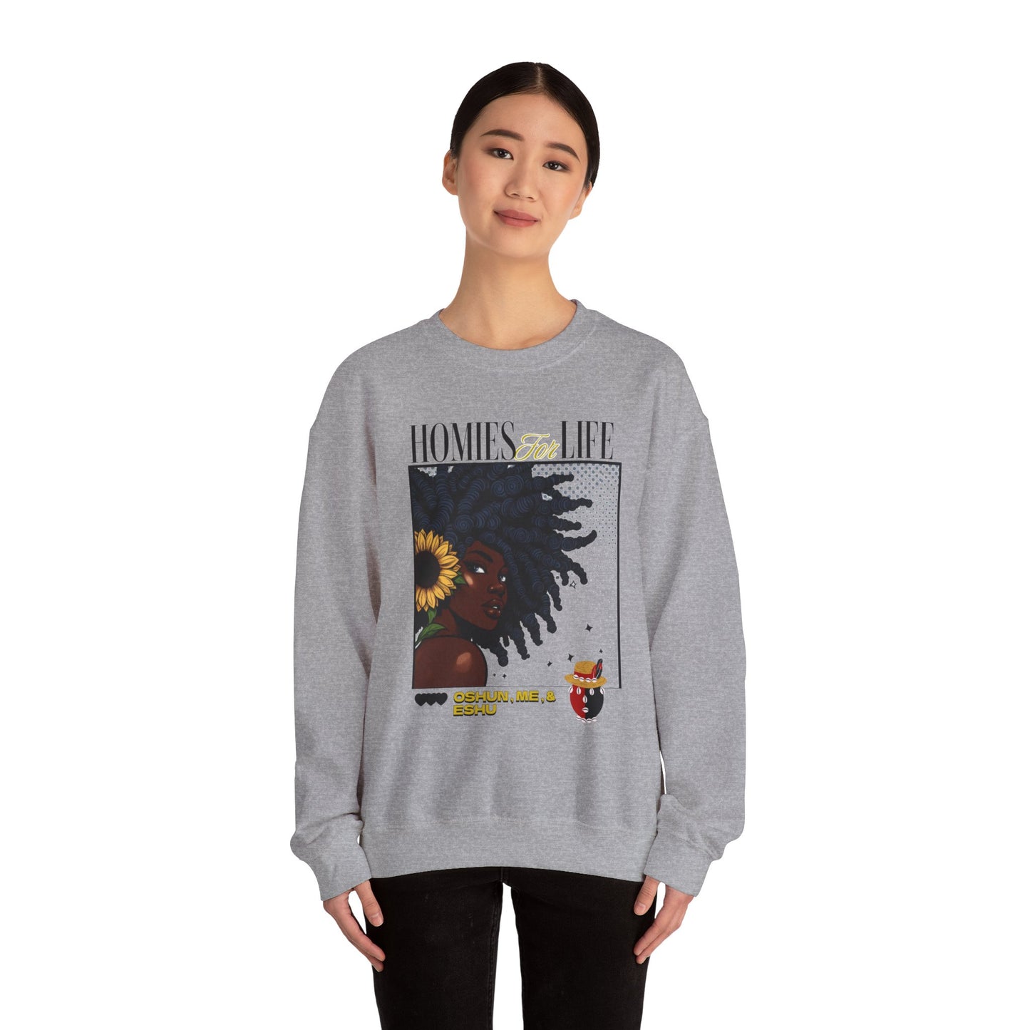 Homies for Life, OSHUN Me and ESHU Sweatshirt, Gift for Godparent or Devotee!