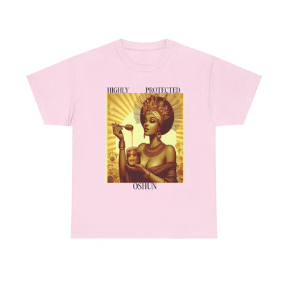 Highly Protected Oshun Tee, Spiritual T-Shirt, Goddess Apparel, Affirmation Shirt, Gift for Her, Boho Style Clothing
