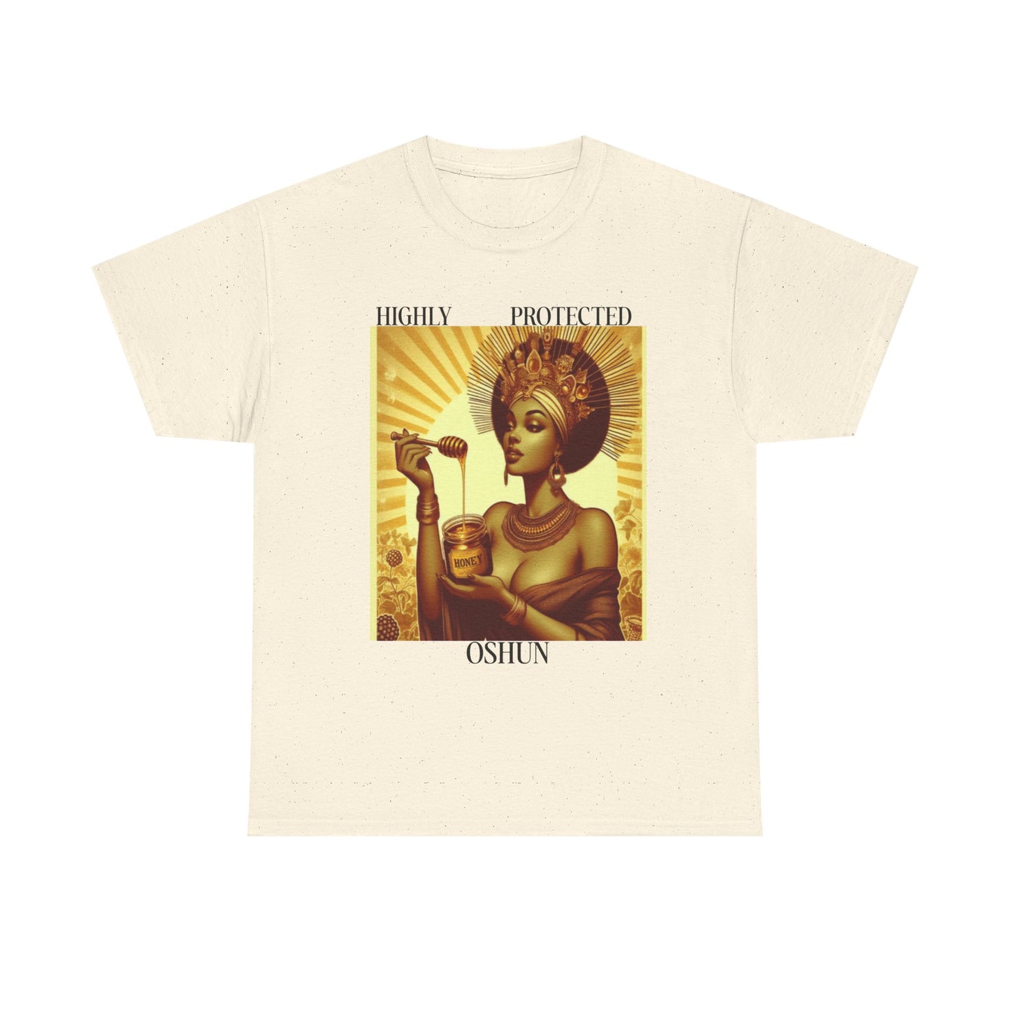 Highly Protected Oshun Tee, Spiritual T-Shirt, Goddess Apparel, Affirmation Shirt, Gift for Her, Boho Style Clothing