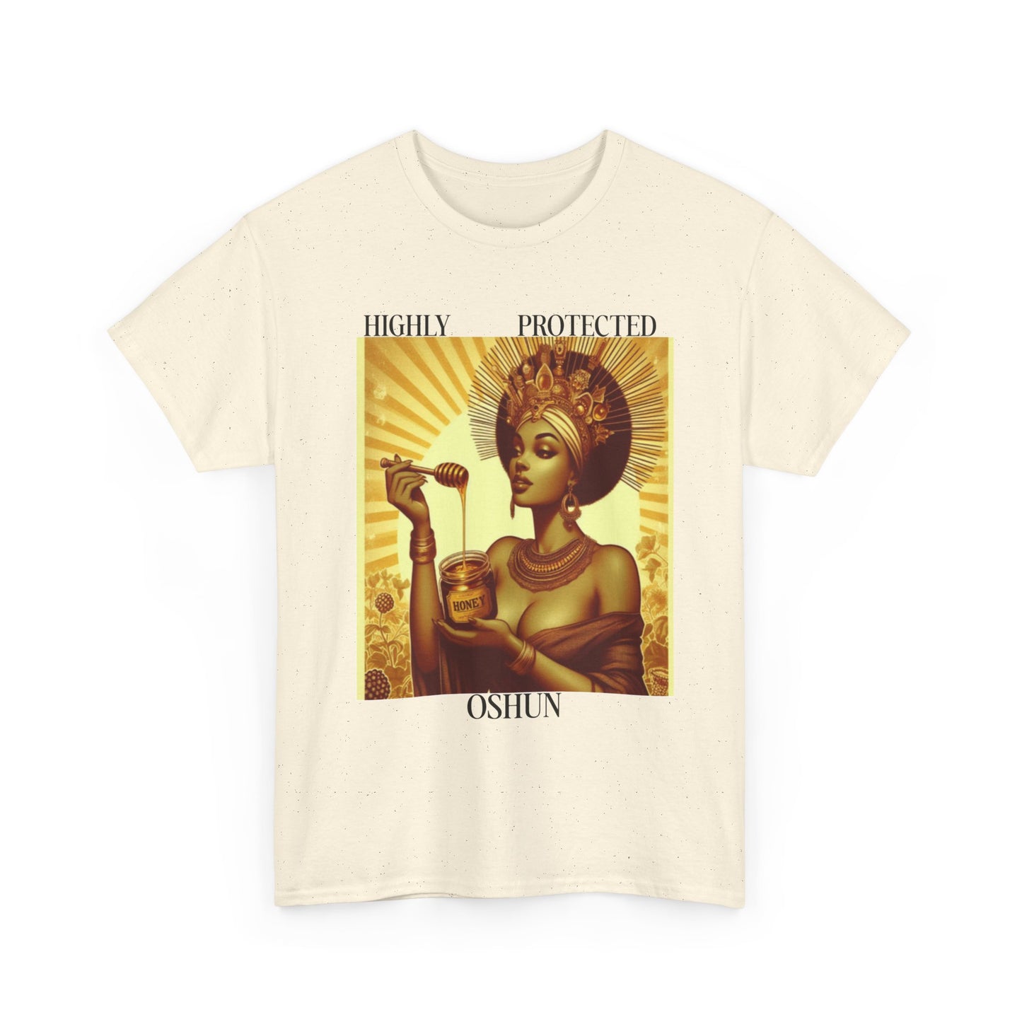 Highly Protected Oshun Tee, Spiritual T-Shirt, Goddess Apparel, Affirmation Shirt, Gift for Her, Boho Style Clothing