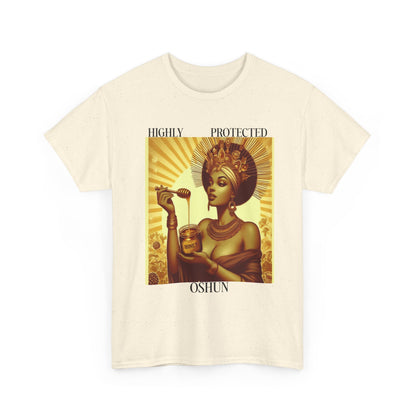 Highly Protected Oshun Tee, Spiritual T-Shirt, Goddess Apparel, Affirmation Shirt, Gift for Her, Boho Style Clothing