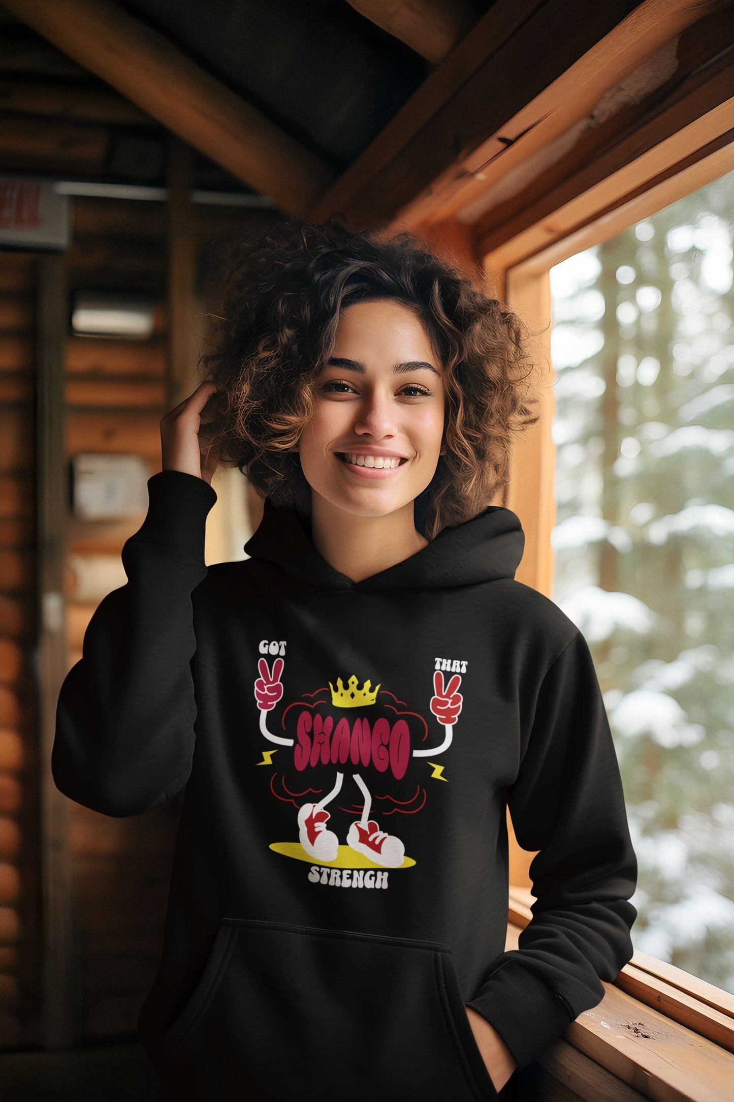 Got that SHANGO strength! Orisha King Shango cute Retro unisex Gift for a friends afroculture,lukumi,isese Urban fun HOODIE!!