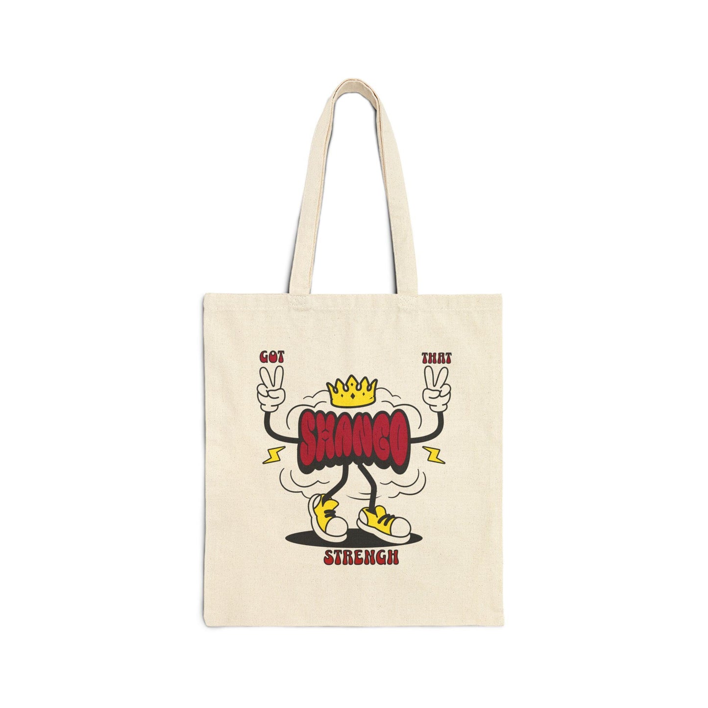 Got that SHANGO Strength! cute Orisha Shango tote bag! Gift for Devotee or Godparent