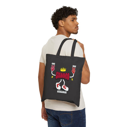Got that SHANGO Strength! cute Orisha Shango tote bag! Gift for Devotee or Godparent