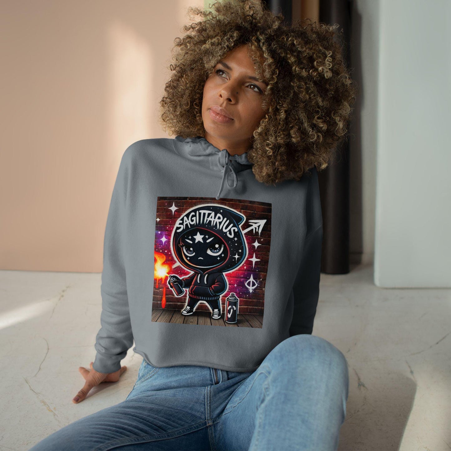 Sagittarius Crop Hoodie | Zodiac Astrology Sweatshirt, Cute Crop Top, Witchy Apparel, Astrological Gift, Birthday Present