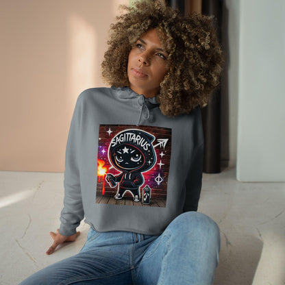 Sagittarius Crop Hoodie | Zodiac Astrology Sweatshirt, Cute Crop Top, Witchy Apparel, Astrological Gift, Birthday Present