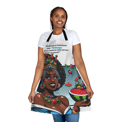 Maferefun YEMAYA “Cocinado” Apron – Blessed Kitchen Gift for Devotees, Godparents & Chefs