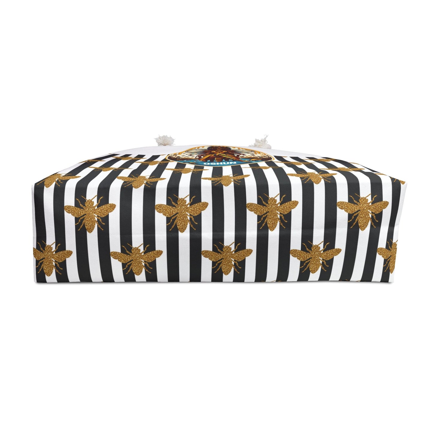 Orisha OSHUN "Golden Bees and Black Strips" Weekender on the go Stylish Bag! Gift of devotee of Godparent orisha Purse/bag