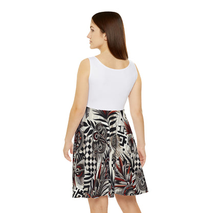 Orisha ELLEGUA Summer  Skater Style Dress! Gift for Devotee or Godparent! Lucumi based Ellegua Dress!