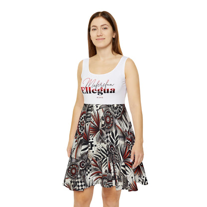 Orisha ELLEGUA Summer  Skater Style Dress! Gift for Devotee or Godparent! Lucumi based Ellegua Dress!